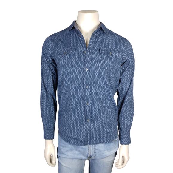 London Fog Slim Fit Shirt Size Small Long Sleeve Blue - Picture 6 of 8